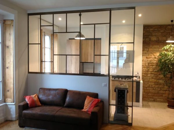 Verrière atelier aluminium fixe à Lyon